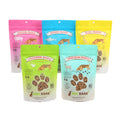 Custom Printed Zip Lock Mylar Bags Plastic Transparent Window Dog Cat Treat Pet Food Packaging Smell Proof Stand up Zipper Pouch