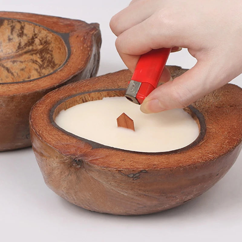 Organic Wax Scented Coconut Candle Bowl Gift Small Luxury Eco-Friendly Home Decor Holiday Diwali Easter Ramadan Father's Day