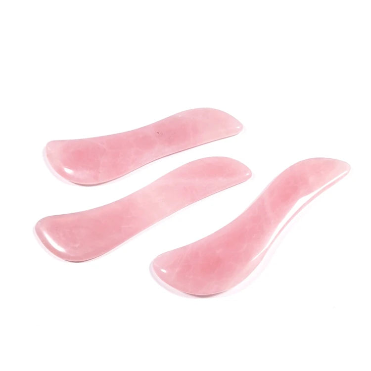 DIY Home Use Butterfly Style Gua Sha Jade Rose Quartz Plate Gua Sha-tool