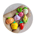 Cartoon Resin Vegetable Carrot Pepper Pumpkin Candy Girl Hairpin Accessories Earring Charms Flatback Pendant Homemade Gift
