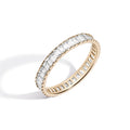 H&F Original Luxury 1.2CT Wedding Band Custom 18k 14k 9k Solid Gold Engagement Ring with Diamond Baguette Cut