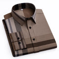 New Autumn Long Sleeved Plaid Shirt Men's Long Sleeved Bamboo Fiber Casual Shirt Wholesale of Men's Shirts Jackets and Tops