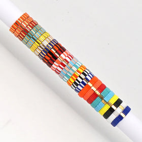 Go2boho Japan Glass Seed Tila Stack Stretch Jewelry Boho Handmade Tradition Gifts Party Trendy Beaded Rings for Women Men