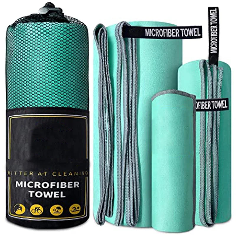 China Supplier's Super Absorbent Quick-Dry Microfiber Towel Sets-Light Weight Printed Sports Travel Hand Towel Customizable