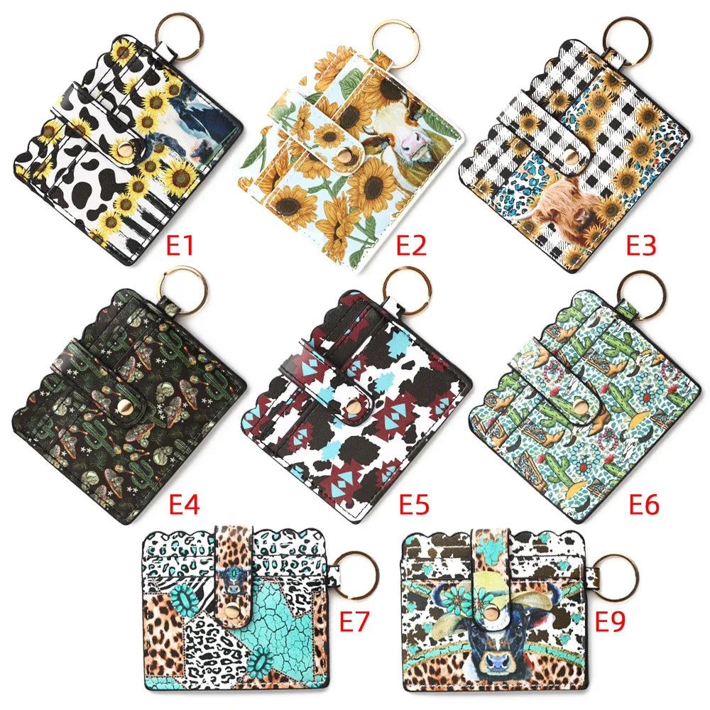 New Trendy Custom Vintage Faux Leather Business Card Holder Credit Card ID Card Holder Wallet with No Closure