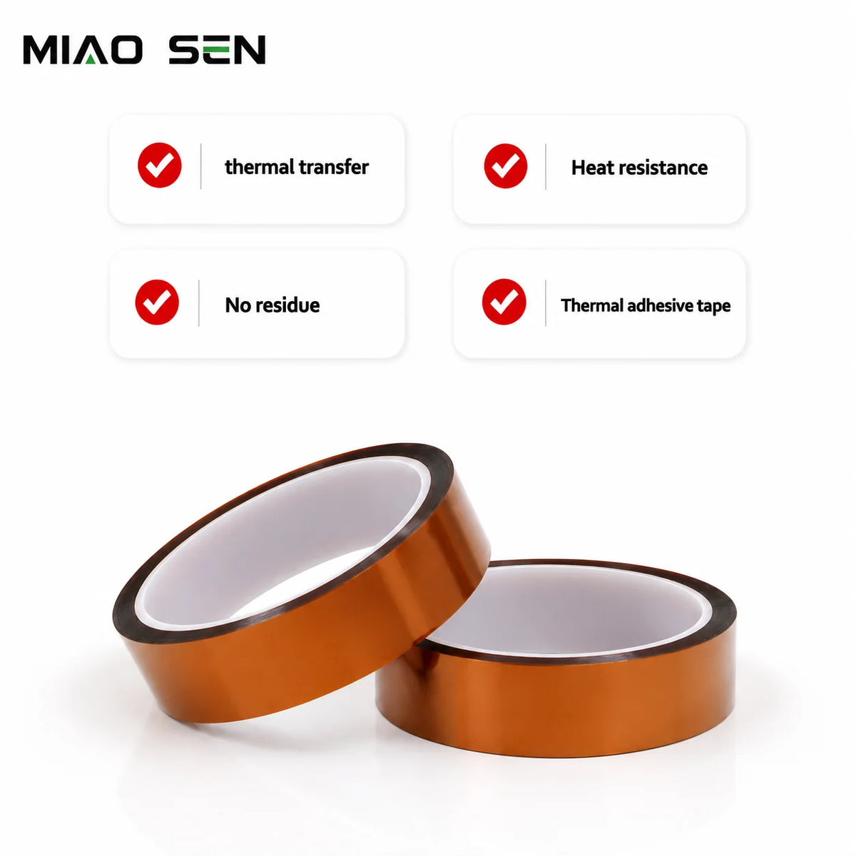 Temperature Pressure Sensitive Silicone Single Sided Food Grade Sublimation Polyimide Film Tape for PCB FPC Flexible Circuit MegaBDM
