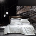 White 100% Cotton Solid Color Quilt Cover Extravagant Bed Sheet 4-piece Home Textile Bedding Set Wholesale