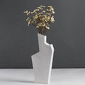 Factory Customized Ceramic White Vase Nordic Trend Unique square Home Decoration Ceramic Black Vase