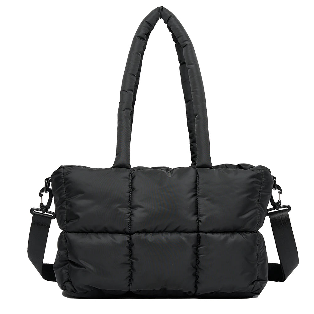 Fashion Soft Puffer Lady Shoulder Bags Winter Padded Women Quilted Sling Tote Puffer Bag
