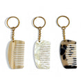 SAIYII Hot Selling Customized Wholesale Mini White Acetate Hair Combs Hair Accessories Marble Cute Wide Tooth Comb Keychain