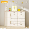 Feelbaby Kids Plastic Drawers Shelves for Toy Storage and Feeding Table Furniture for Bedroom Living Room Bathroom School Use