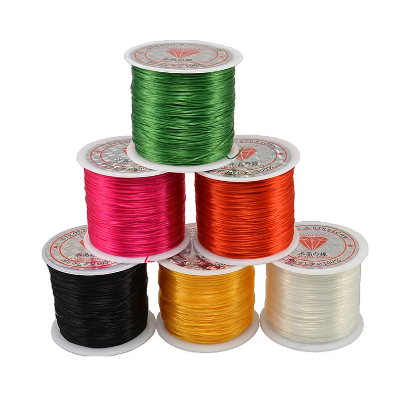 50 Meters/roll Good Elastic Cord for DIY Jewelry Making 0.5 mm Thickness Jewelry Findings & Components