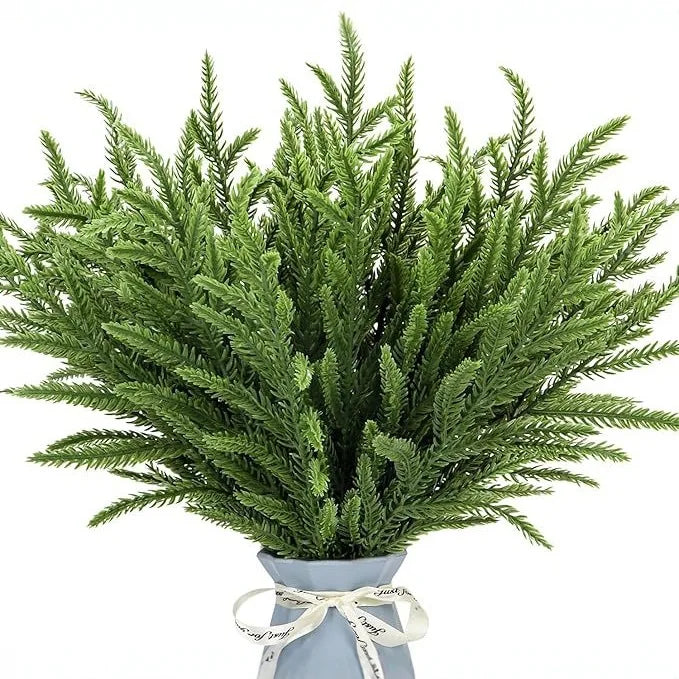 Artificial Pine Needle Spring Norfolk Pine Wreath Vase Home Decoration Green Plant
