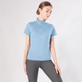 Women's Custom Logo Equestrian Short Sleeve Shirts Base Layer Horse Riding Show Sportswear 14 Colors Long Spandex Clothing