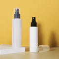 White 100ml PET Flat Shoulder Luxury Cream Custom logo Plastic Lotion Bottle with Pump