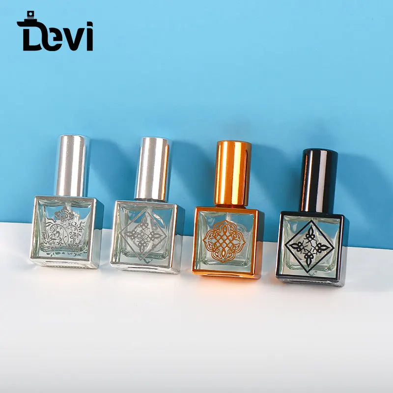 Devi Wholesale OEM/ODM 10ml 50ml 100ml Luxury Square Fragrance Sprayer Atomizer Empty Perfume Glass Bottle Carton