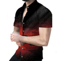 New Arrival Men's Fancy Short Sleeve Summer Shirts with Digital Printing 100% Polyester Quick Dry & Anti-Wrinkle