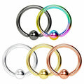 Evorte Custom 316L Stainless Steel Bee Design Horseshoe Nose Ring Nose Piercing Clip-on Ear Cuff Non-piercing Gold Jewelry