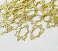 Brass Earring Charm 16.5x27mm Stamping Filigree Findings