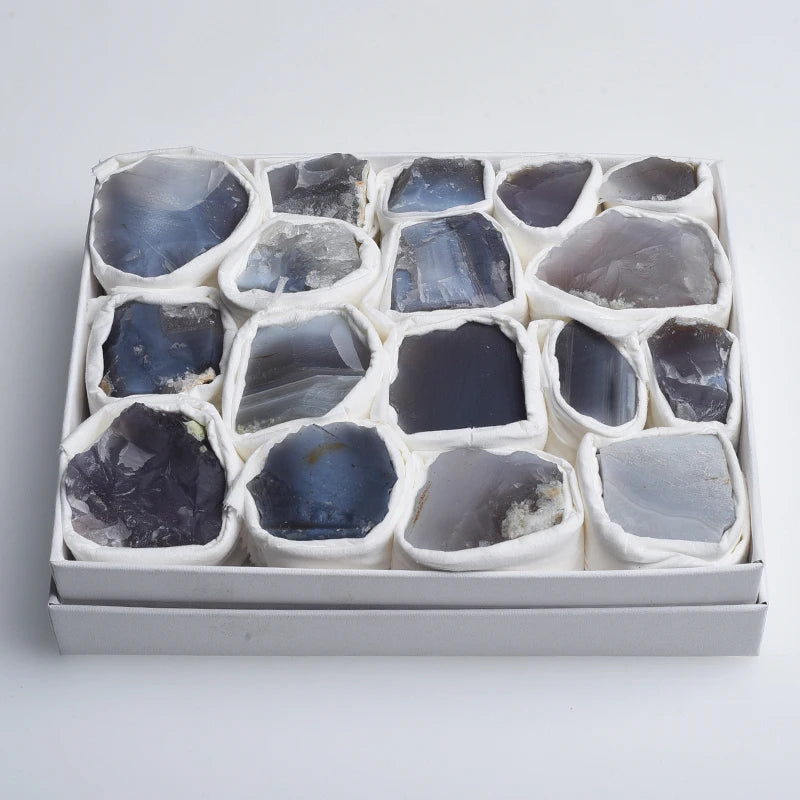 Wholesale Natural Mineral Crystals Rough Stone Raw Stone Agate Mineral Specimen Box Set for Gifts