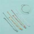 Half Box Chain Half Beads Chain Bracelet in 925 Sterling Silver for Diy Bracelet Making Finding
