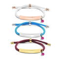 DAIHE Fashion New Gold-Plated Blank Engraved Bracelet Adjustable Woven Stainless Steel Bracelet