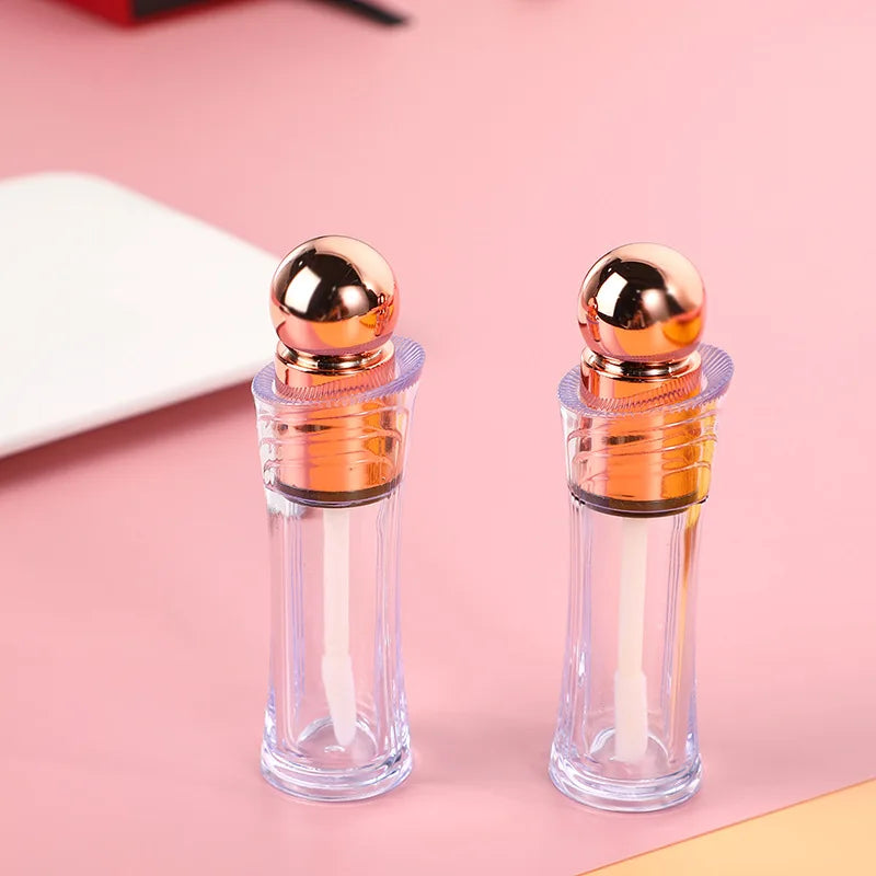 10ml Full Shiny Matte White Black Eyeliner Bottle Empty Round Lip Gloss Tubes with Wands Mascara Container