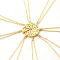 Good Friends Birthday Gift Ornaments Eight-petal Pizza Panel Necklace Silver Gold Cheese Pendant Necklace Gifts for Women