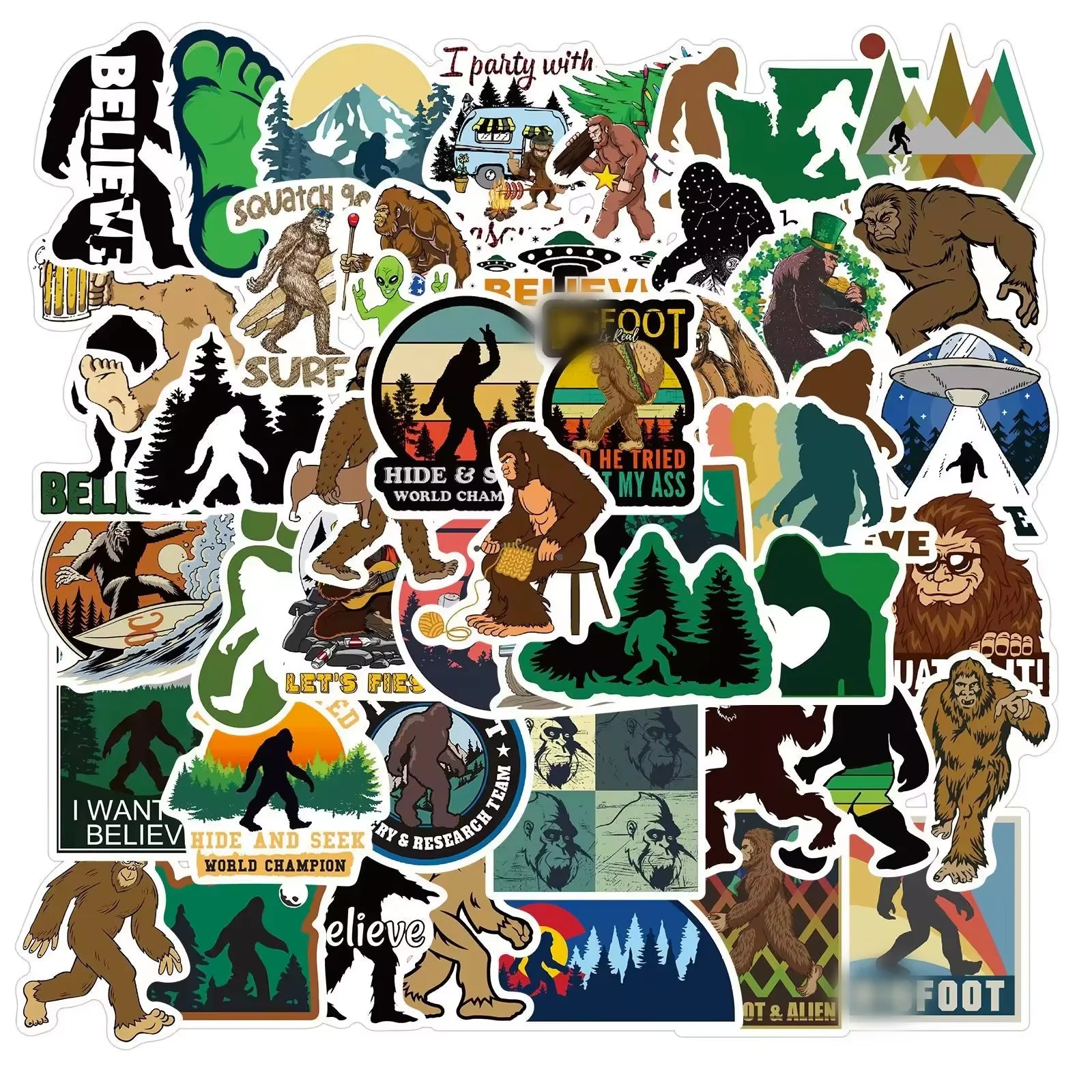 50Pcs Outdoor Savage Foot Adventure Gorilla Orangutan Monkey Custom Gift Skateboard Luggage Laptop Stickers