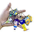 Gifts Crafts 2 Pvc Keyring Cute Rubber Anime Keychain Cartoon Key Chain