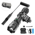 Super Bright White Laser Power Display Telescopic Zoom Waterproof Rechargeable Usb Led Tactical Torch Light Outdoor Flashlight