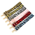 Meetee B-J262 Bag Accessories New Abstract Zebra Pattern Hit Color Shoulder Messenger Lightening Bag Strap