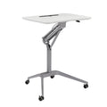 Modern Heavy Duty Rolling Computer Cart Adjustable Mobile Standing Desk with Durable Tray Table Eco-Friendly and Space-Saving