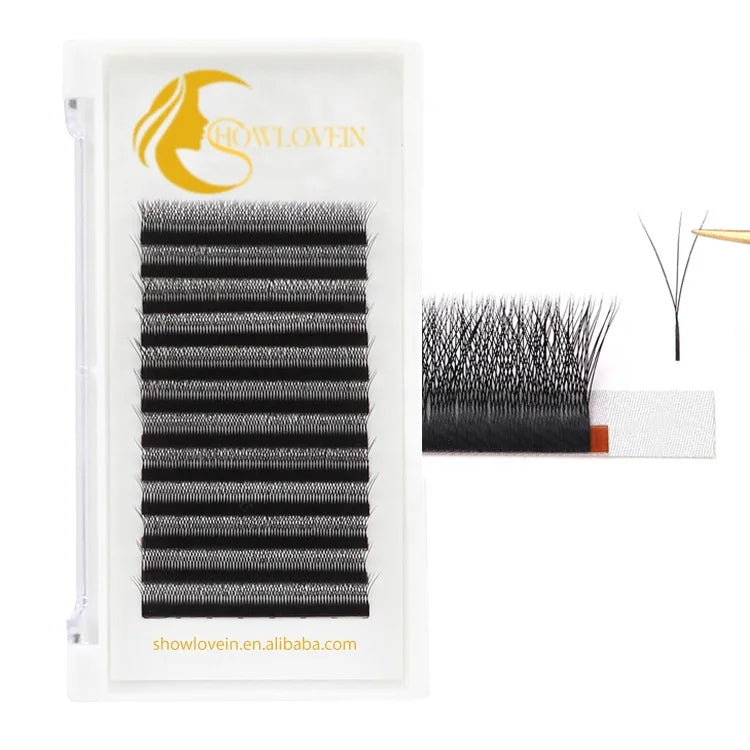 W Shape 3D Effect Clover Lashes Fluffy Individual Eyelash Extensions W Clover Lashes