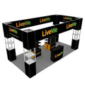 Portable Aluminum 10x20ft Wholesale Advertising Display Stands Shelf Cabinet Trade Show Exhibition Tradeshow Promote Booth MegaBDM