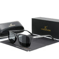 For Unisex Square Sunglasses Polarized Photochromic Lenses Full Rim PC Frame Aluminum Temple N7557-Photochromic