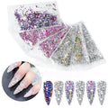 GREENKEM 1440 Pcs Multi 9 Size SS4-SS20 Mixed Size Crystals Strass Glass Nail Rhinestones for Nails Art Decorations