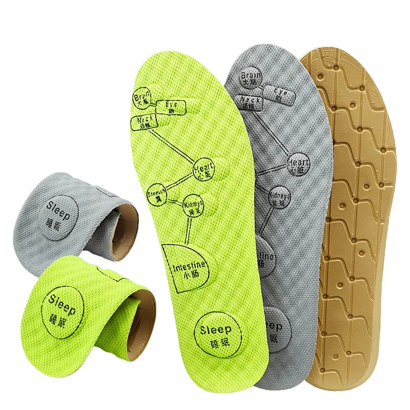 Healthy Memory Foam Insole Shoe Massage Acupoints Arch Support Plantar Fasciitis Soft Men Women Sneaker Sport