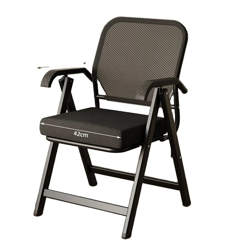 Household Leisure Backrest Chair Comfortable and Breathable Mesh Chair for Prolonged Sitting Folding Design