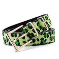 Wholesale Leopard Print PU Leather Belt Lady's Waist Belt Fashion Faux Leather Pin Buckle Artificial Horse Hair Belts for Women
