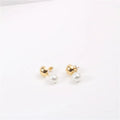 Fashion Vintage Stainless Steel Pearl Earrings 18K PVD Gold Plated Pearl Drop Earring