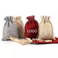 Custom logo Jute Burlap Gift Drawstring Bag Daily Necessities Storage Bag