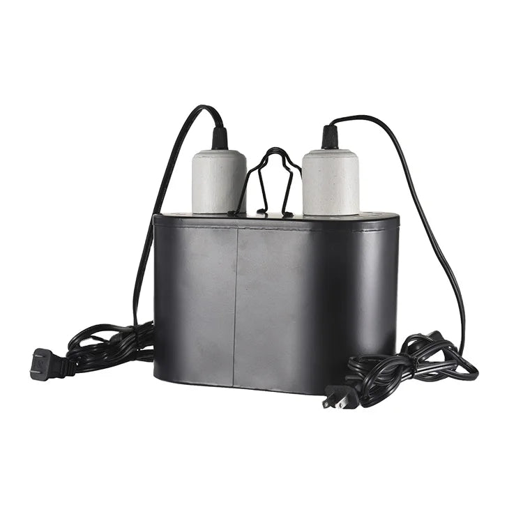 Dual Voltage Reptile Heat Lamp Dome Fixture Metal Light Holder With Switch for Terrariums and Pet Tanks