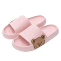 Summer Women and Men Light Weight Waterproof Anti-Slip Outdoor Slides Sandals Thick Sole Animal Bear EVA