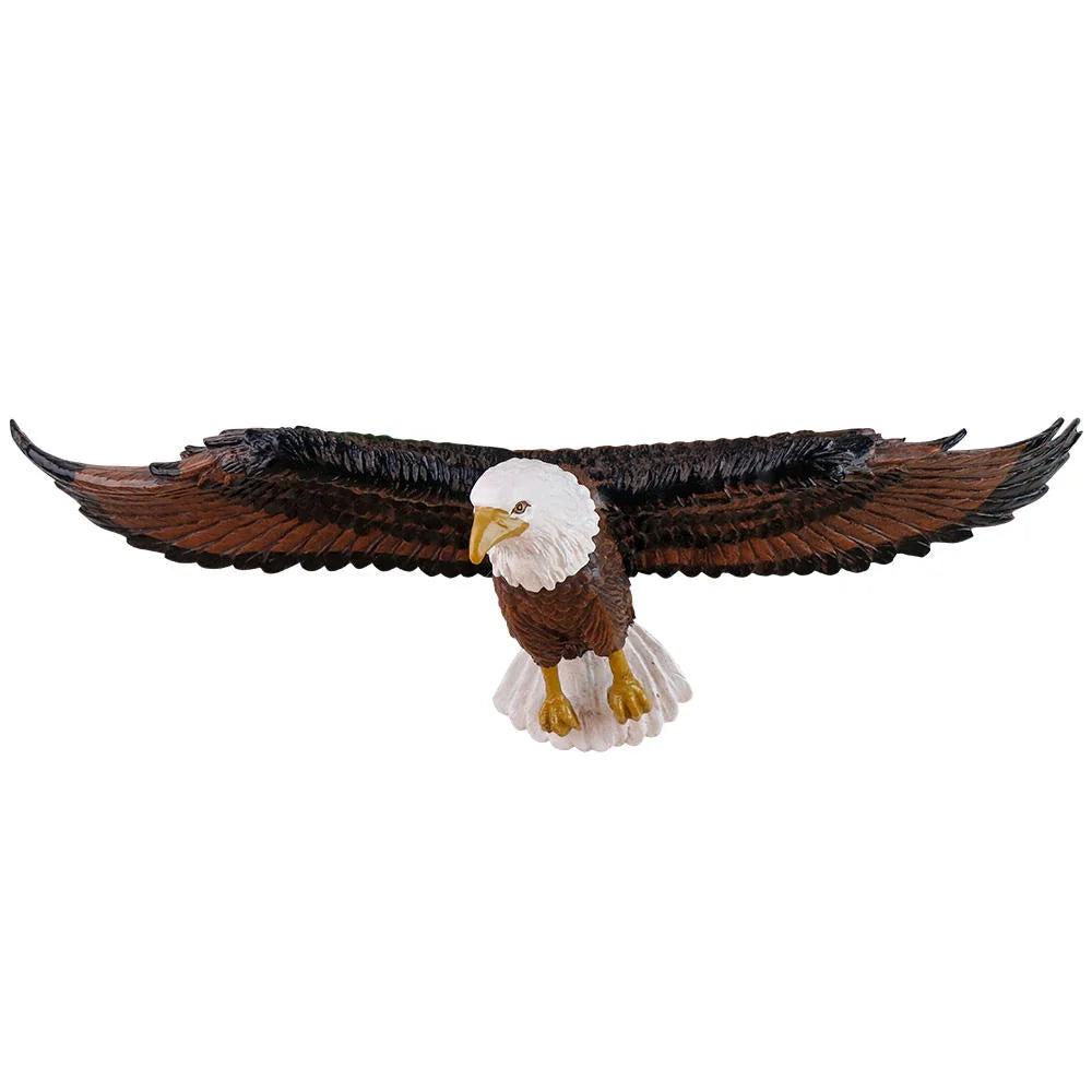 Flying White-headed Eagle Resin Wall Decor-Hand-painted Realistic Modeling-Creative Hanging Piece for Living Room-Wild Ornaments