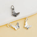 11.5mm Butterfly Charms Antique Silver 925 Butterfly Pendant for Necklace Bracelet Earring Jewelry DIY Supplies