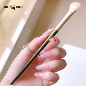 Beauty Planet Custom Wooden Facial Fan Highlighter Brush Professional Synthetic Brushes to Make up Contour Facial Fan Brushes