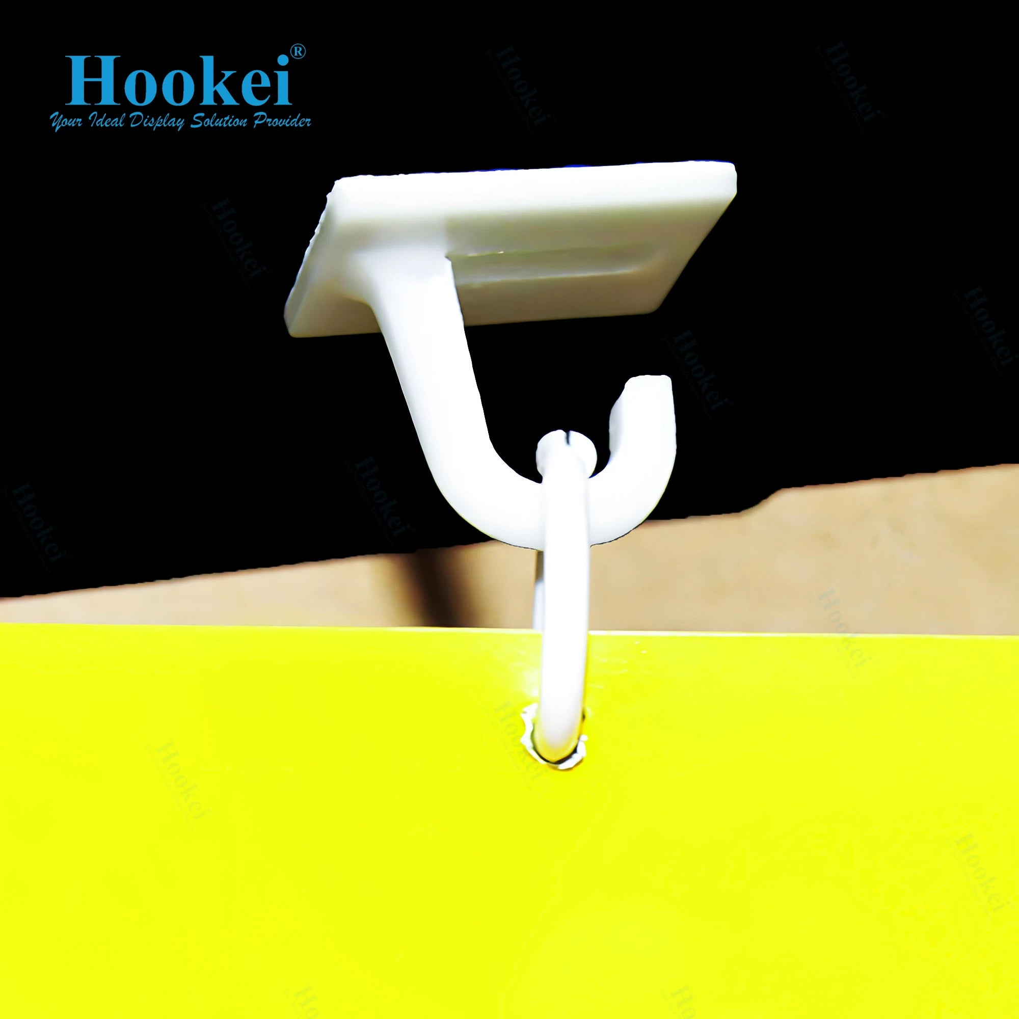 Self Adhesive Removable Hanging Display Suspended Ceiling Grid Clips Hangers Plastic Sky Hook With Extending Wire Hooks