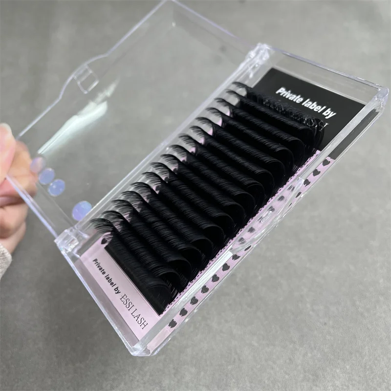 Pesta As Hot Selling Super Soft Korean PBT Eyelash Extension Trays Hand Made Volume Lash Extensions