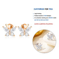 EY683 925 Silver Needle Zircon butterfly Girl Earrings Niche High-end Female Light Luxury Earrings for Girls Fashion